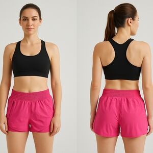 Zenana Women’s Hot Pink Athletic Shorts Size L NEW